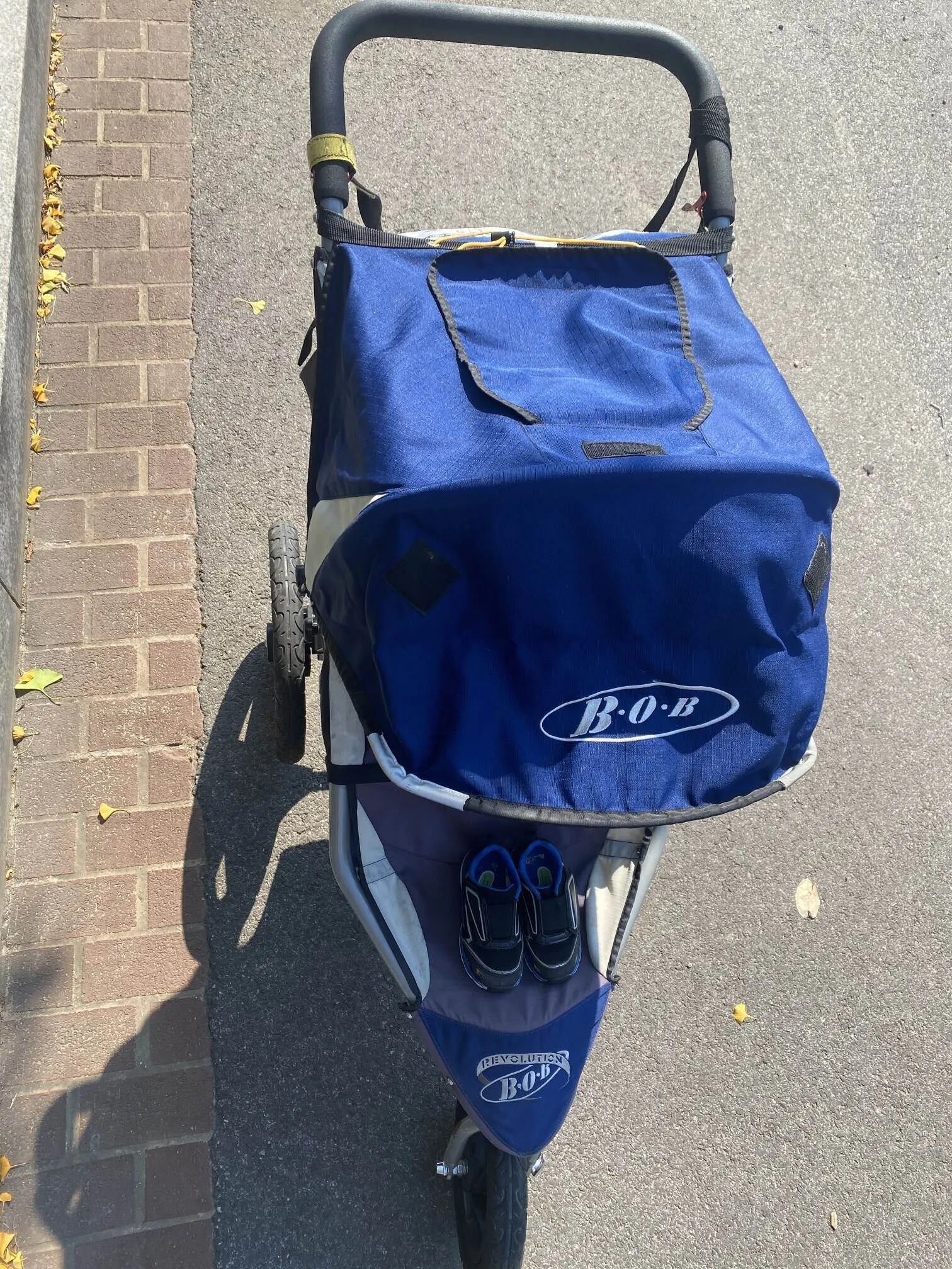 Blue stroller