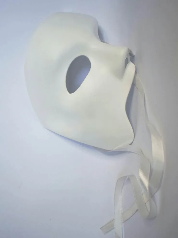 White Mask With Ribbon