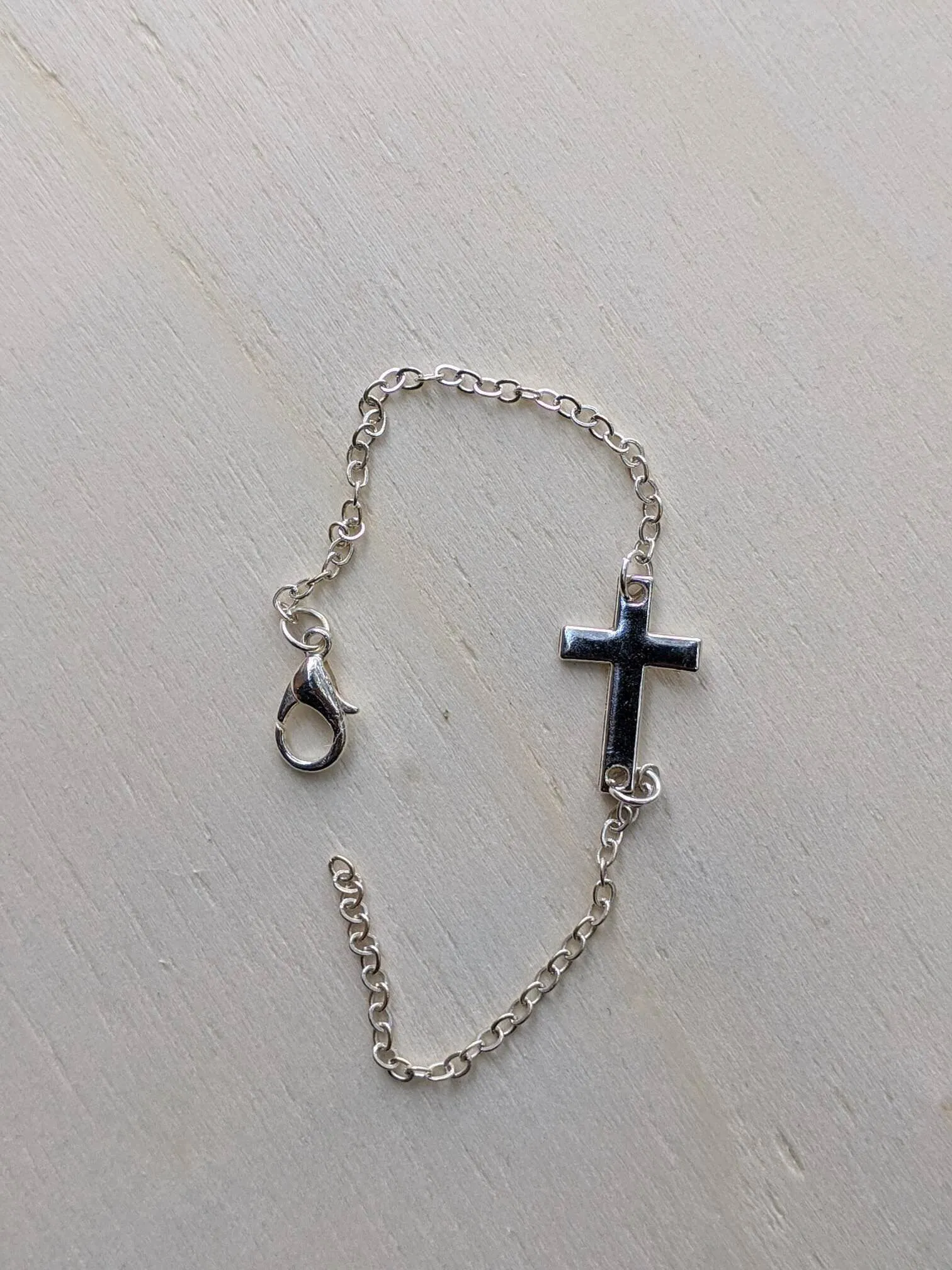 Silver Bracelet With Cross