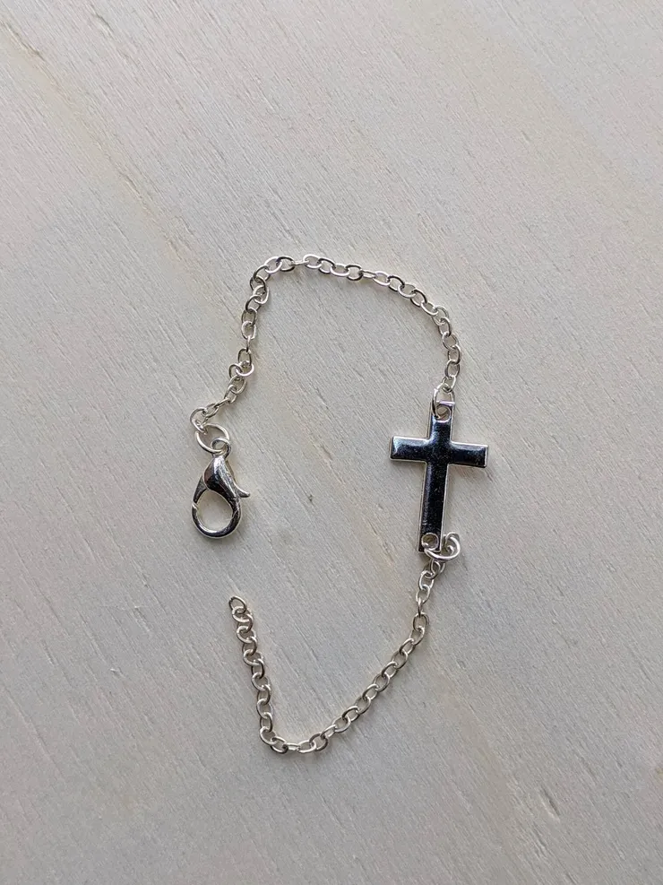 Silver Bracelet With Cross